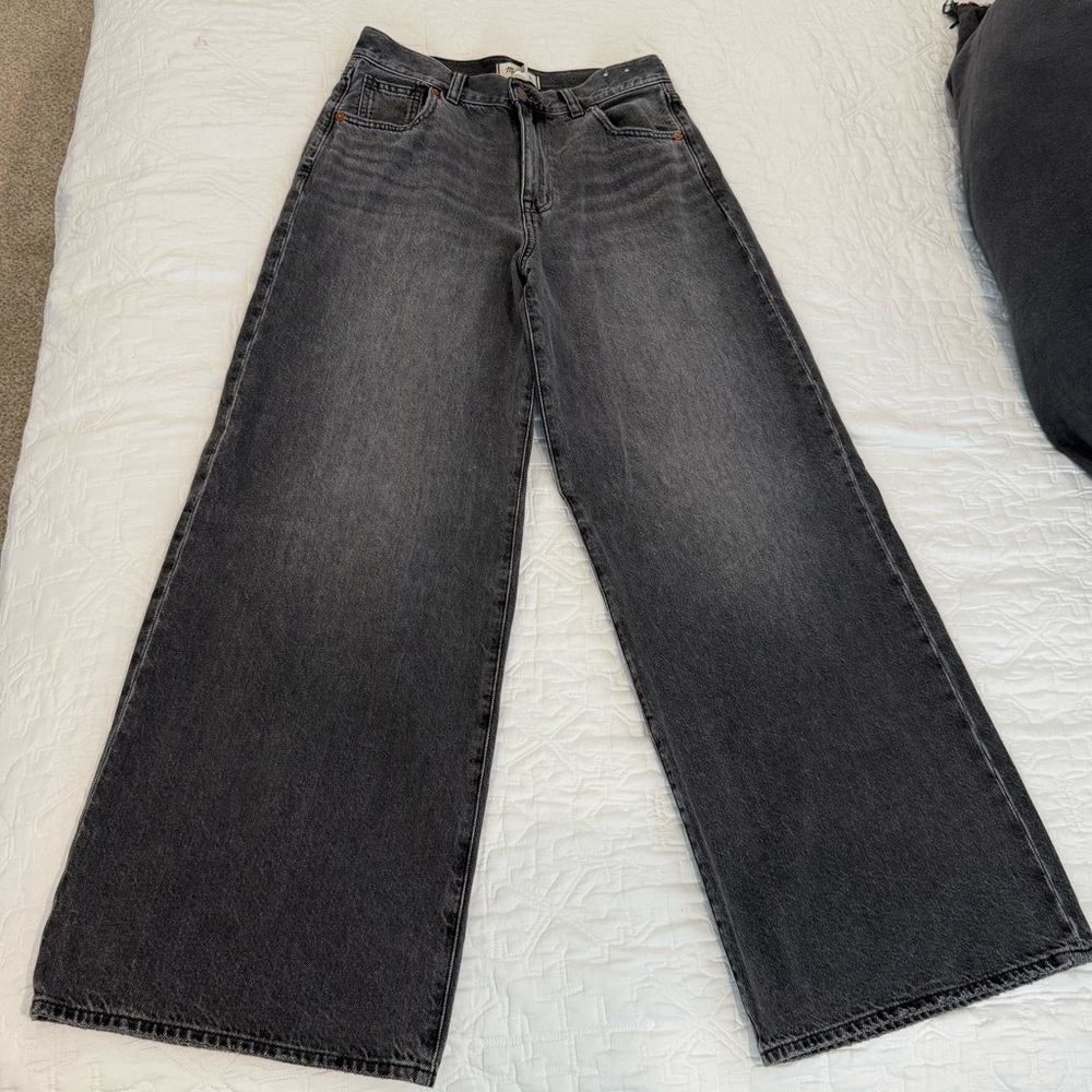 Madewell Black Flare Wide-Leg Jeans